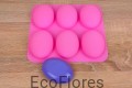Forma, foremka silikonowa Owal 6 szt na formie Ecoflores.jpg