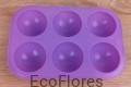 Forma, foremka silikonowa Półkule małe 6 sztuk na formie Ecoflores 2.jpg
