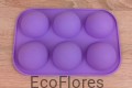 Forma, foremka silikonowa Półkule małe 6 sztuk na formie Ecoflores 3.jpg