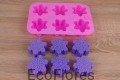 Forma, foremka silikonowa Śnieżynki 6 szt na formie Ecoflores 7.jpg