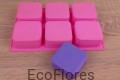 Forma, foremka silikonowa 6 KWADRATÓW Ecoflores 1.jpg