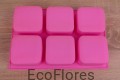 Forma, foremka silikonowa 6 KWADRATÓW Ecoflores 2.jpg