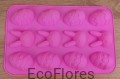 Forma, foremka silikonowa Wielkanoc - 3 wzory na formie Ecoflores 2.jpg