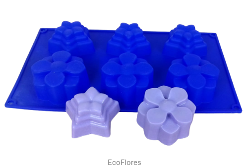 Forma silikonowa Kwiatki, Gwiazdki ecoflores.png