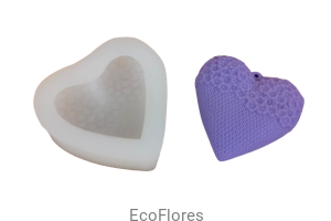 Forma silikonowa SERCE KORONKA