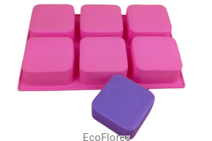 Forma, foremka silikonowa 6 KWADRATÓW