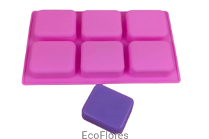 Forma, foremka silikonowa 6 PROSTOKĄTÓW