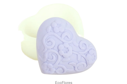 Forma silikonowa Serce i Kwiaty ecoflores.png
