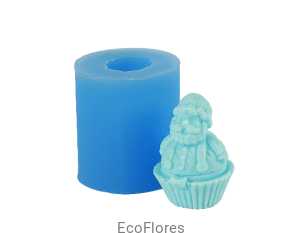 Forma silikonowa Mikołaj w muffince