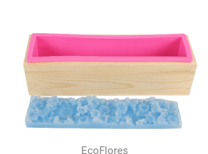 Forma silikonowa prostokąt + mata wzór kwiatowy 