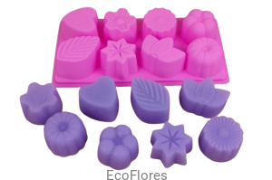 Forma, foremka silikonowa Kwiaty Listki Babeczki