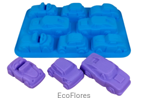 Forma, foremka silikonowa Samochody 8 na formie