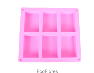 Forma silikonowa Prostokąty 6 szt na formie 