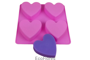 Forma, foremka silikonowa Serca 4 na formie