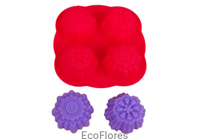 Forma, foremka silikonowa Kwiaty 4 szt. na formie