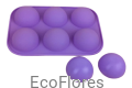 Forma, foremka silikonowa Półkule małe 6 sztuk na formie ecoflores.png
