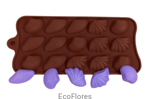 Forma, foremka silikonowa Muszelki 3 wzory 15 szt. na formie 