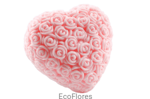 Forma silikonowa Serce duże różyczki