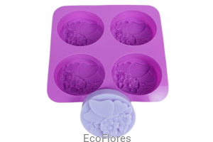 Forma silikonowa  Motyl w kwatach 4 szt. na formie