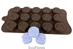 Forma silikonowa różyczki 15 szt na formie