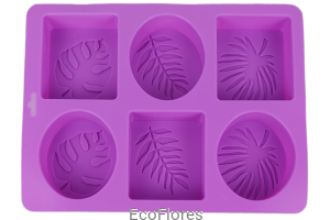 Forma silikonowa Liście 6 wzorów na formie