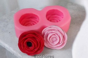 Forma silikonowa Róża czy Mak? 2 szt na formie