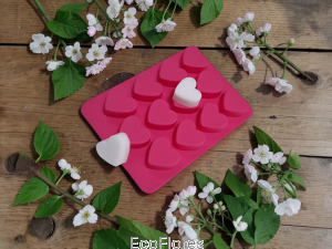 Forma silikonowa Serce 12 szt na formie
