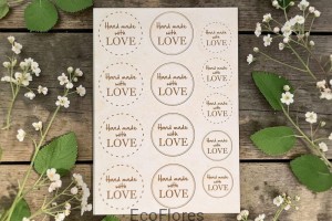 Naklejki Hand Made A5 wzór 2 Naklejka x 13