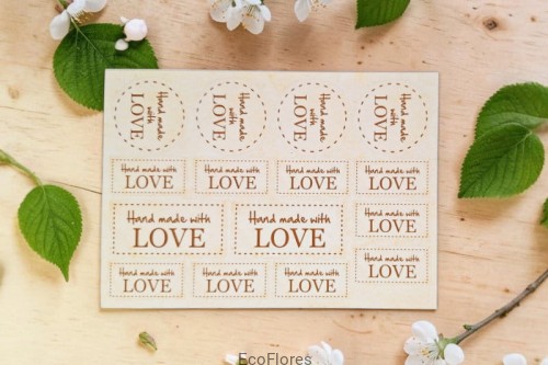 Naklejki Hand Made A5 wzór 1 Naklejka x 15