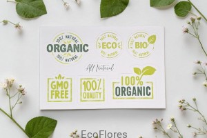 Naklejki Etykiety wzór 8 Organic Naklejka x 7