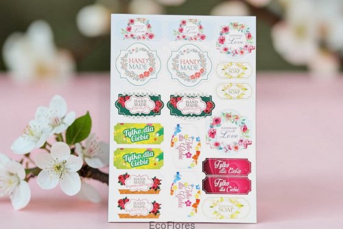 Naklejki Hand Made A5 wzór 5 Naklejka x 19