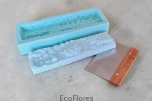 Zestaw Forma silikonowa Owce na łące + nóż do mydła