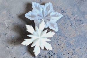 Forma silikonowa do zawieszek sojowych Śnieżynka