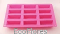 Forma, foremka silikonowa prostokąt 12 szt na formie 2 Ecoflores