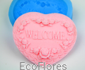 Forma, foremka silikonowa do mydła Serce Welcome 1 Ecoflores