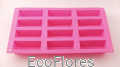 Forma, foremka silikonowa prostokąt 12 szt na formie 2 Ecoflores