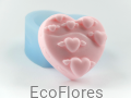 Forma, foremka silikonowa do mydła Serca 1 Ecoflores