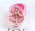 Forma , foremka silikonowa do mydła Kwiat maku 1 Ecoflores