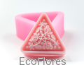 Forma, foremka silikonowa do mydła Trójkąt z różami 1 Ecoflores