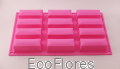 Forma, foremka silikonowa prostokąt 12 szt na formie 1 Ecoflores