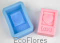 Forma, foremka silikonowa do mydła Serce Love 1 Ecoflores